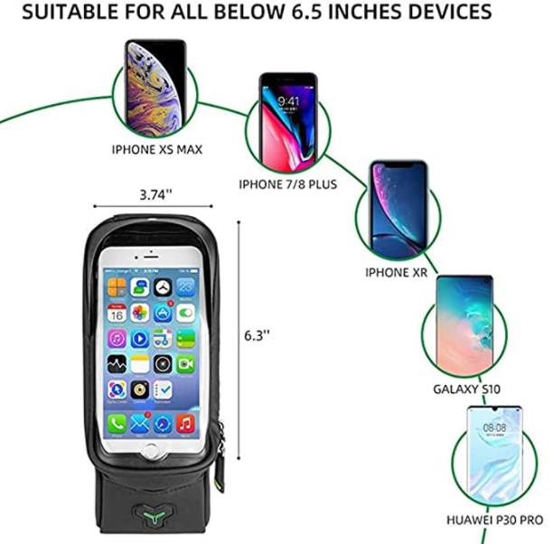 ROCKBROS 029 чанта за велосипедна рамка чанта за велосипед водоустойчива чанта за мобилен телефон сензорен екран за мобилни телефони до 6,0 инча