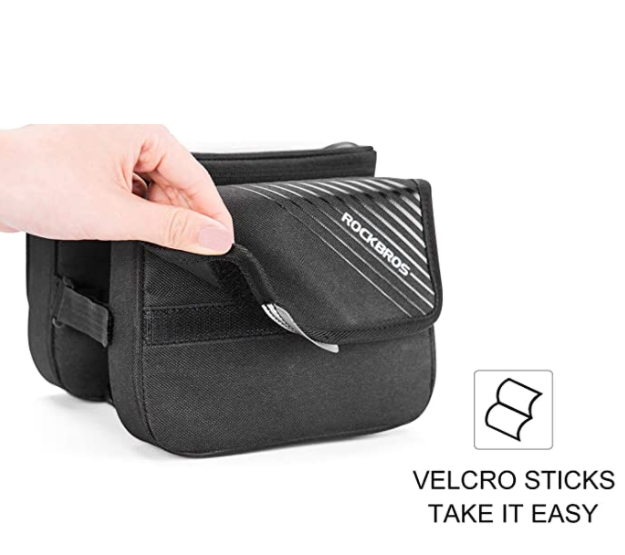 ROCKBROS 030-60BK чанта за рамка за велосипед с джоб за мобилен телефон до 6,0 инча