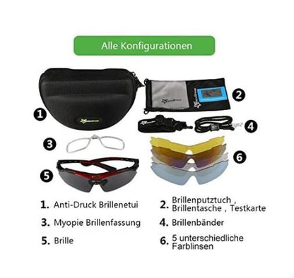 ROCKBROS 10001 спортни очила поляризирани с 5 сменяеми стъкла очила за колоездене