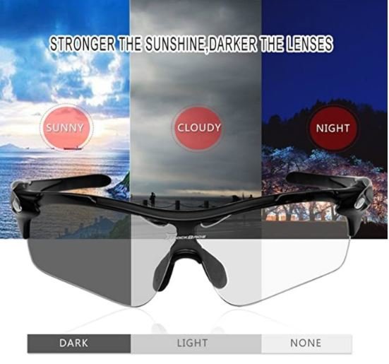 ROCKBROS 10068 Слънчеви очила Фотохромни велосипедни стъкла Самозатъмняващи се