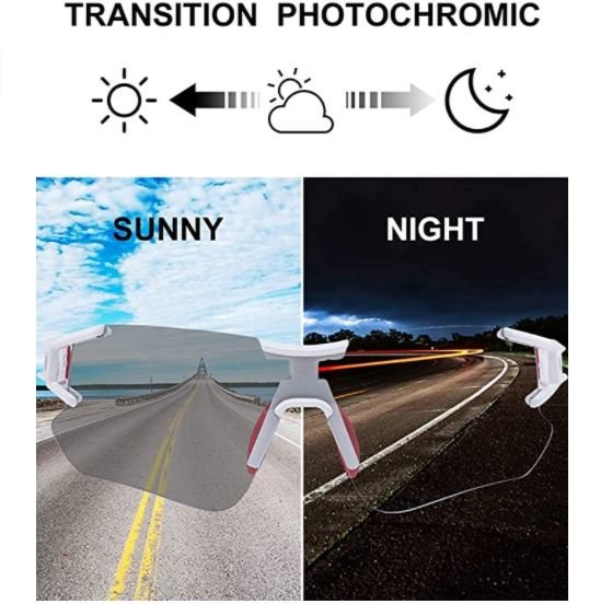 ROCKBROS 10125 Фотохромни велосипедни стъкла, прозрачни самозатъмняващи се