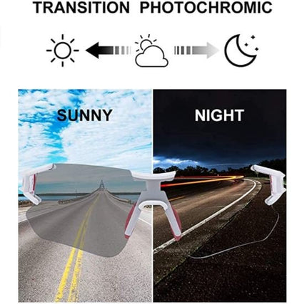 ROCKBROS 10125 Фотохромни велосипедни стъкла, прозрачни самозатъмняващи се