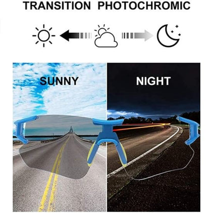 ROCKBROS 10125 Фотохромни велосипедни стъкла, прозрачни самозатъмняващи се