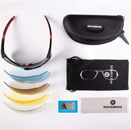 ROCKBROS 10131 велосипедни очила поляризирани с 4 сменяеми стъкла