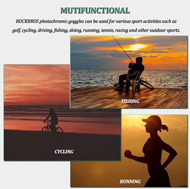 ROCKBROS 10181 велосипедни очила фотохромни UV400 защита самозатъмняващи се