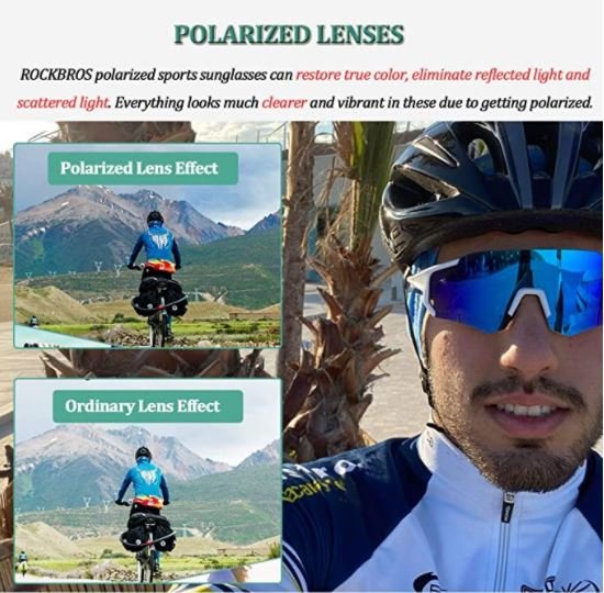 ROCKBROS 10182 Поляризирани очила за колоездене UV400 Защитни слънчеви очила