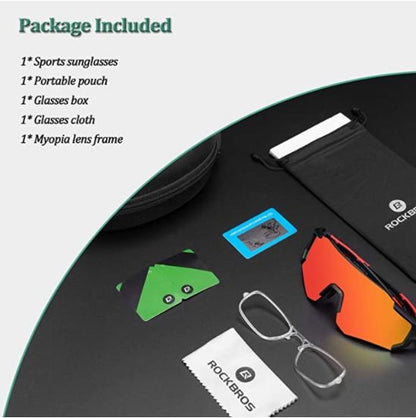 ROCKBROS 10182 Поляризирани очила за колоездене UV400 Защитни слънчеви очила