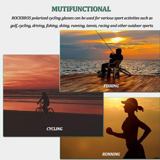 ROCKBROS 10182 Поляризирани очила за колоездене UV400 Защитни слънчеви очила
