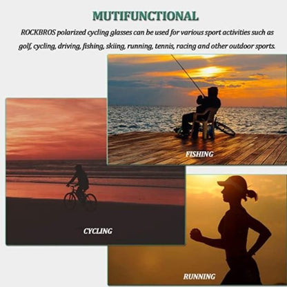 ROCKBROS 10182 Поляризирани очила за колоездене UV400 Защитни слънчеви очила