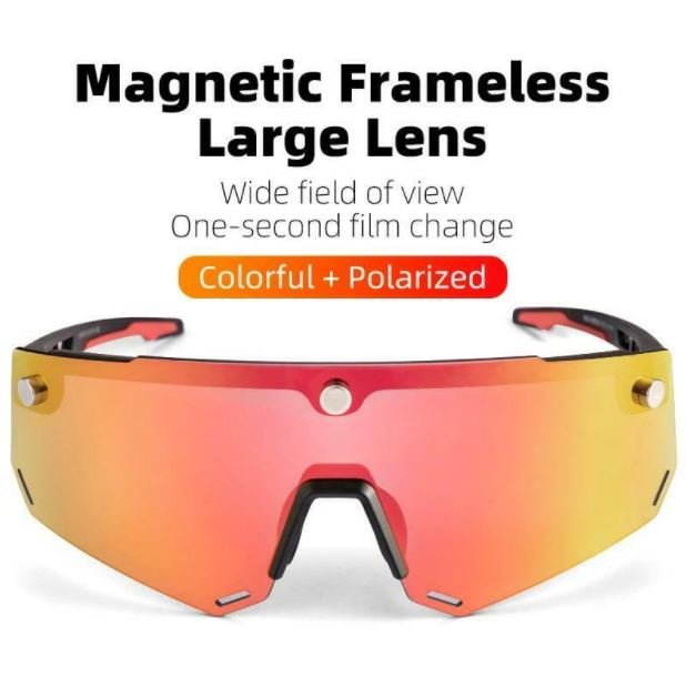 ROCKBROS 2 в 1 поляризирани слънчеви очила Магнитни спортни очила със сменяеми лещи