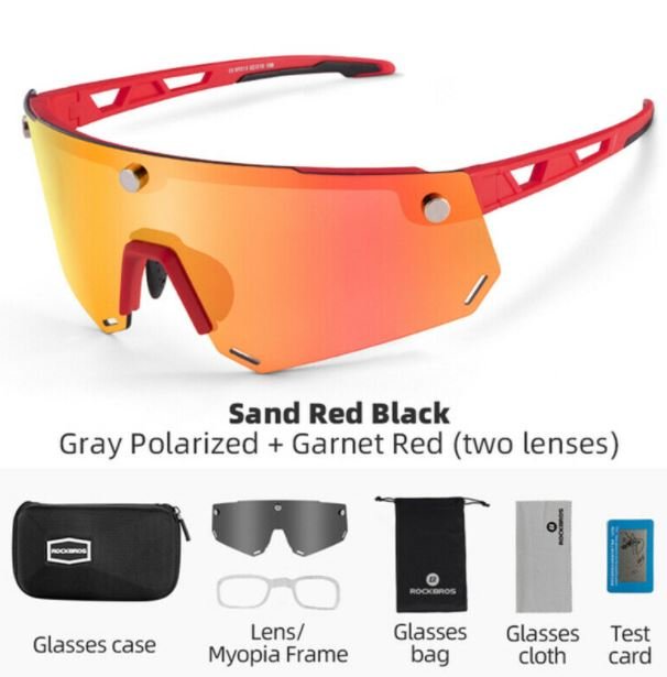 ROCKBROS 2 в 1 поляризирани слънчеви очила Магнитни спортни очила със сменяеми лещи