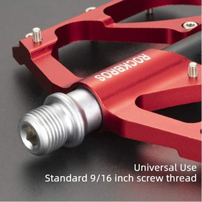 ROCKBROS 2020-12B Велосипедни педали MTB Алуминиеви 9/16 инча черни/червени