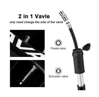 ROCKBROS 810PCS-HP Велосипедна мини въздушна помпа Рамкова помпа 100 PSI