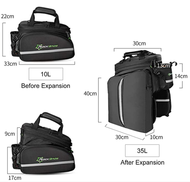 ROCKBROS A6-03BKK чанта за багажник, светлоотразителна чанта за дисаги
