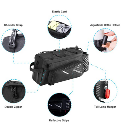 ROCKBROS A9-BK Багажна чанта Сгъваеми странични чанти 9-12L Черен