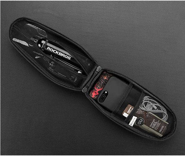 ROCKBROS B6 Чанта за велосипедна рамка Водоустойчива черна L 1.5L / M 1.1L