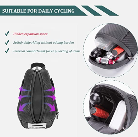 Дисаги ROCKBROS B74 чанта за седалка за велосипед с държач за задни светлини черна