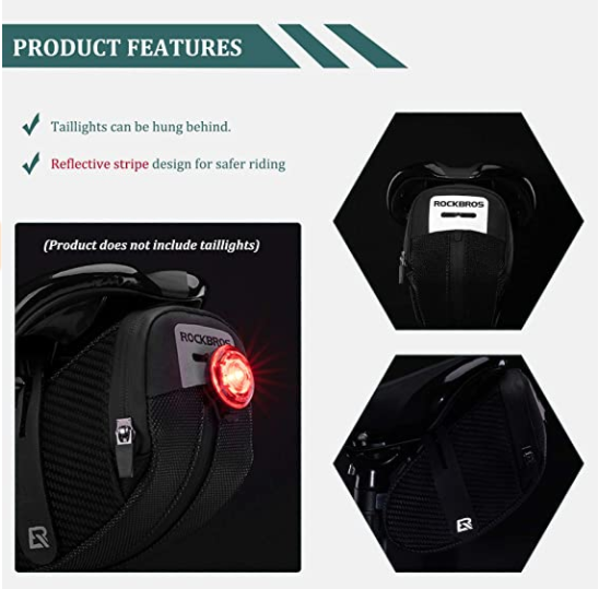 Дисаги ROCKBROS B74 чанта за седалка за велосипед с държач за задни светлини черна