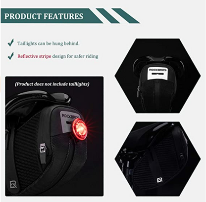 Дисаги ROCKBROS B74 чанта за седалка за велосипед с държач за задни светлини черна