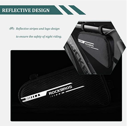 ROCKBROS B75 чанта за велосипедна рамка триъгълна чанта 1.2L черна