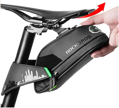 Чанта за дисаги ROCKBROS C27 Чанта за седалка черна 1L/1.5L с държач за задна светлина