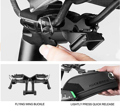 Чанта за дисаги ROCKBROS C27 Чанта за седалка черна 1L/1.5L с държач за задна светлина