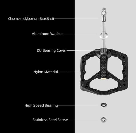 Педали за велосипед ROCKBROS Планински велосипед Педали за шосеен велосипед 9/16 инча 3 запечатани лагера