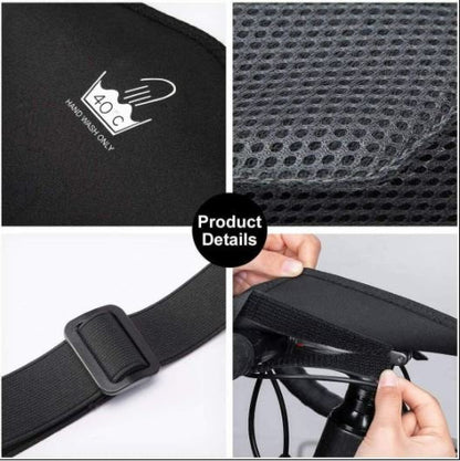 ROCKBROS Уловител на изпотяване за велосипеди за ролкови тренажори против изпотяване, дишащ сив