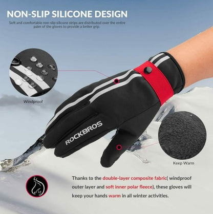 Зимни ръкавици за колоездене ROCKBROS, за жени/мъже
