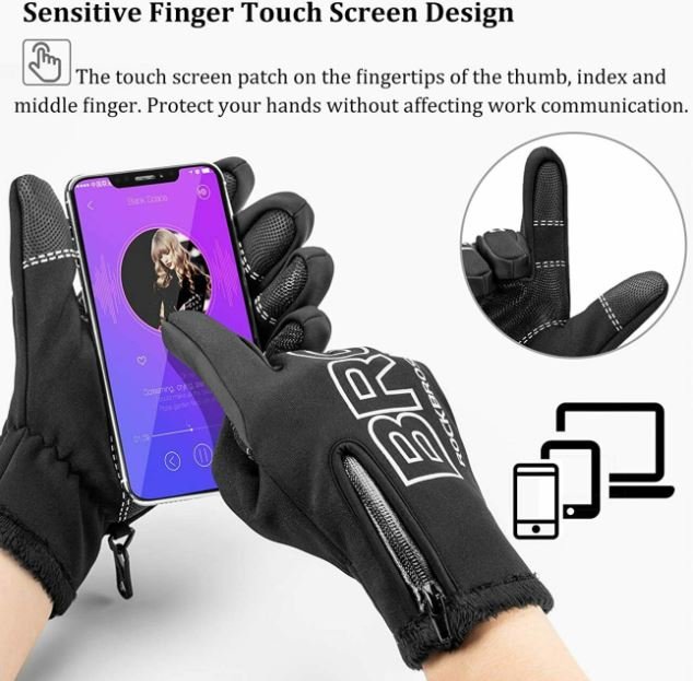 Зимни ръкавици за колоездене ROCKBROS, за мотоциклет/велосипед