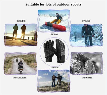 Зимни ръкавици за колоездене ROCKBROS, за мотоциклет/велосипед