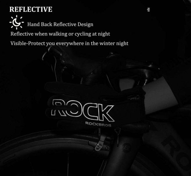 Зимни ръкавици за колоездене ROCKBROS, за мотоциклет/велосипед