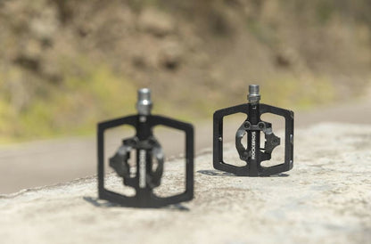 Педали за велосипеди ROCKBROS Педали без щипки полуплатформа с SPD педали 9/16 инча черни