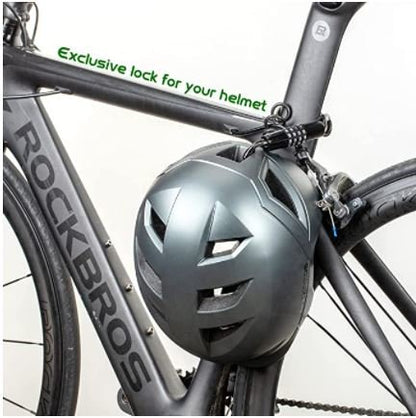 Ключалка за каска ROCKBROS Ключалка със стоманен кабел 150см/4.6мм секретна ключалка от цинк и PVC