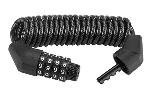 Ключалка за каска ROCKBROS Ключалка със стоманен кабел 150см/4.6мм секретна ключалка от цинк и PVC