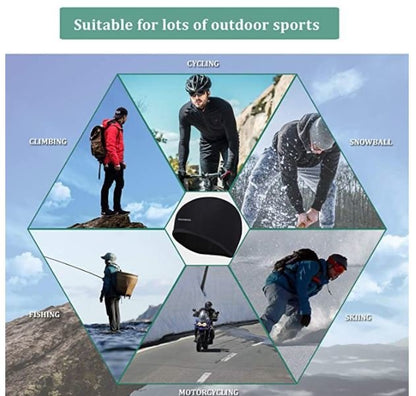 Термо шапка за колоездене под основната шапка ROCKBROS LF041BK, 2 бр.