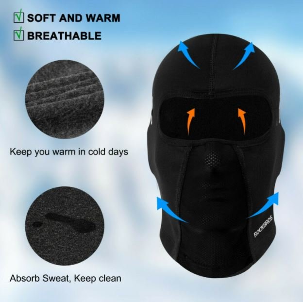 ROCKBROS LF8010 Balaclava Balaclava Зимна маска за колоездене 2 вида
