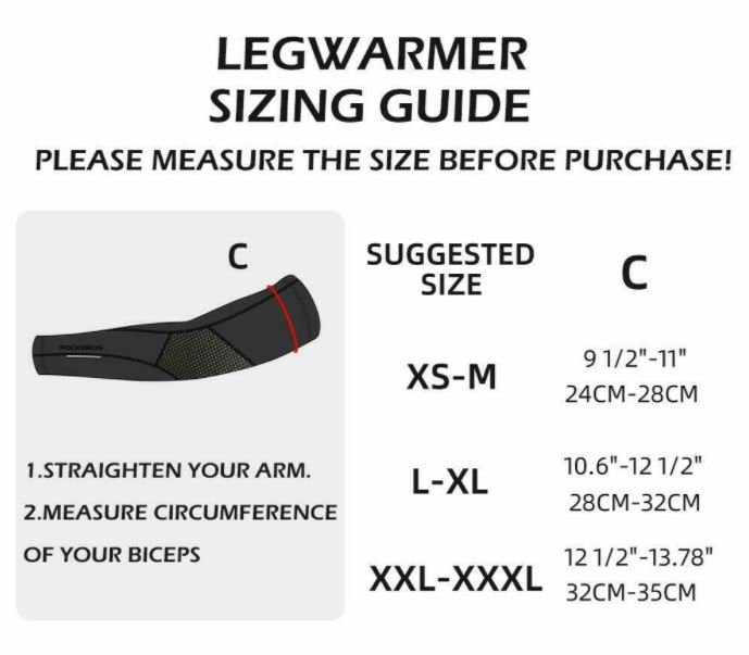 Нагряващи ръкави за ръце за колоездене, ROCKBROS XT019BK