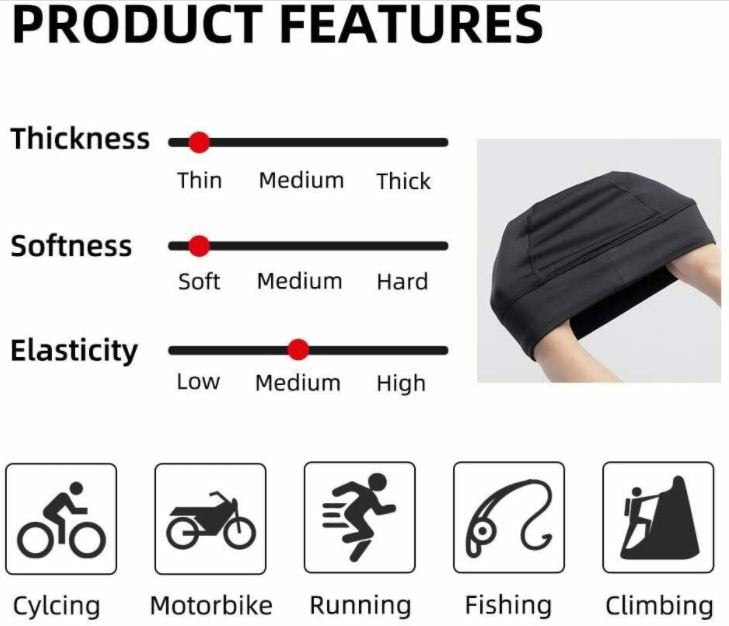 Зимна велосипедна шапка за носене под каска ROCKBROS YPP016