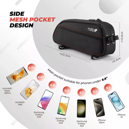 ROCKBROS чанта с рамка с отвор за слушалки велосипедна чанта с горна тръба MTB