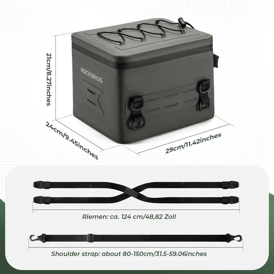 ROCKBROS мотоциклетна чанта 13L напълно водоустойчива 600D опашка чанта чанта за багаж