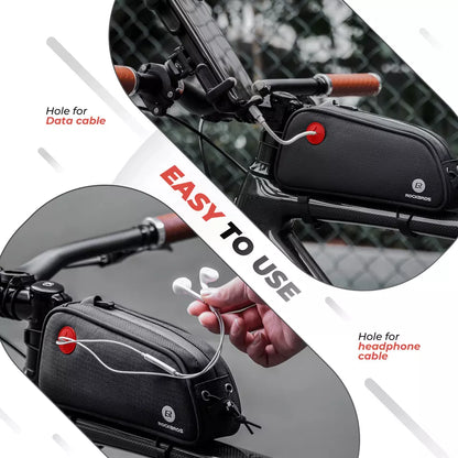 ROCKBROS чанта с рамка с отвор за слушалки велосипедна чанта с горна тръба MTB