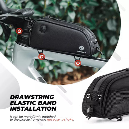ROCKBROS чанта с рамка с отвор за слушалки велосипедна чанта с горна тръба MTB