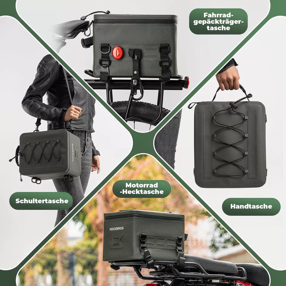 ROCKBROS мотоциклетна чанта 13L напълно водоустойчива 600D опашка чанта чанта за багаж