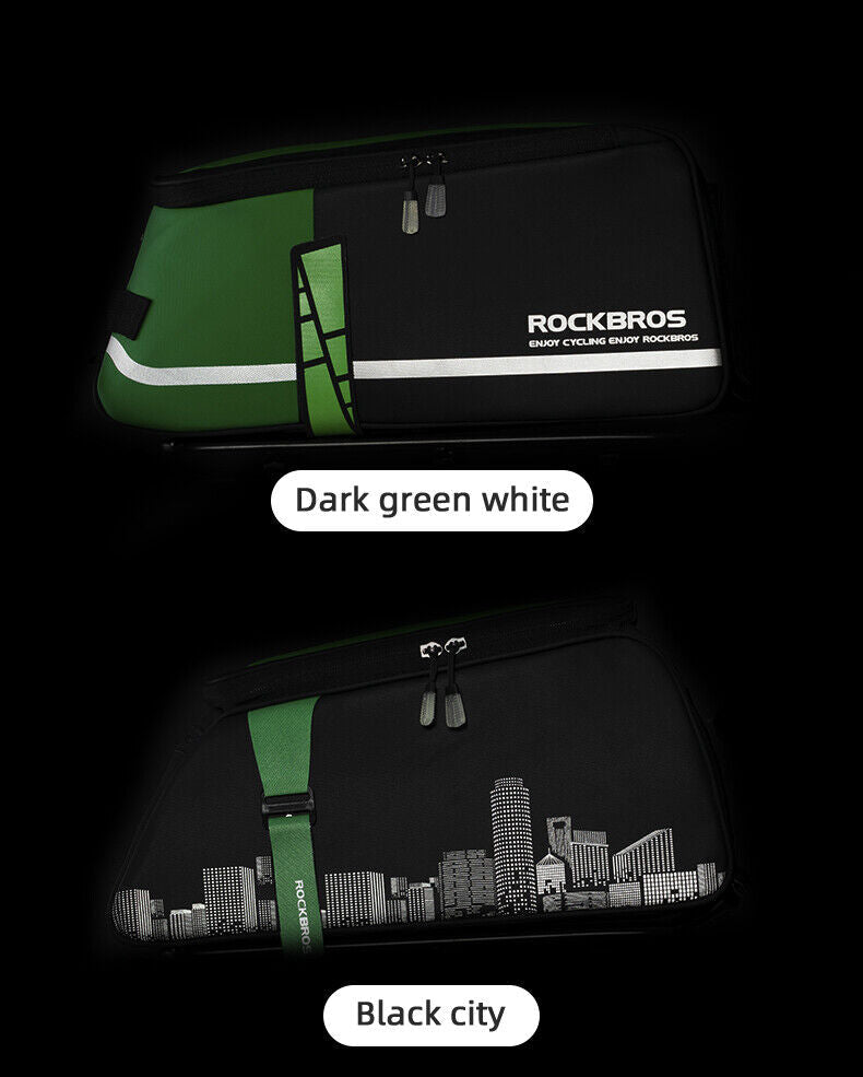ROCKBROS Водоустойчива чанта за багажник за велосипеди 4L Голяма чанта за задна седалка Опаковъчна чанта