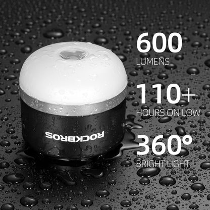 Фенер за къмпинг на открито ROCKBROS USB фенерчета 600 лумена IPX65 LED батерия