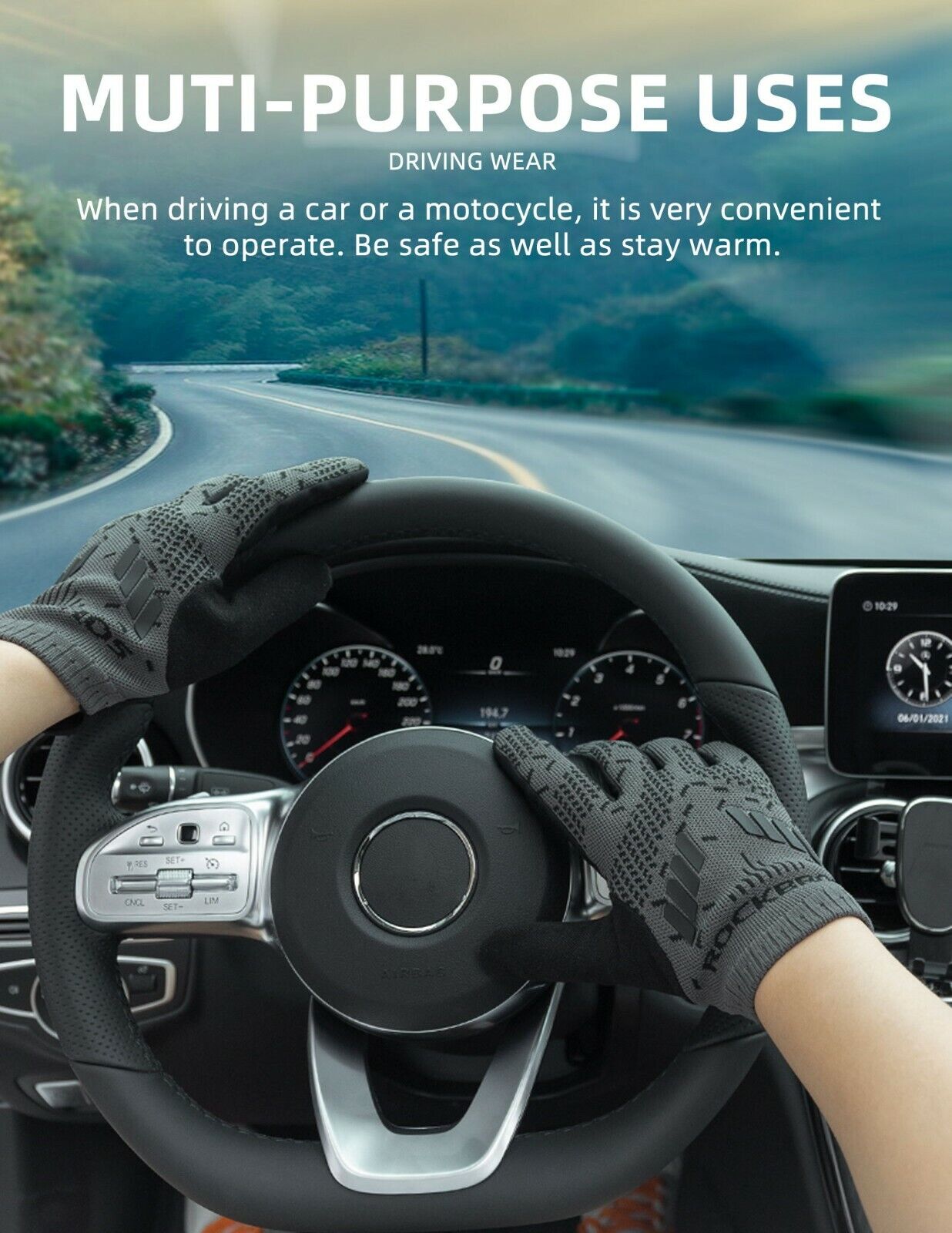 ROCKBROS S255 Ръкавици Колоездене Ръкавици Есен Сензорен Спорт на открито M-2XL