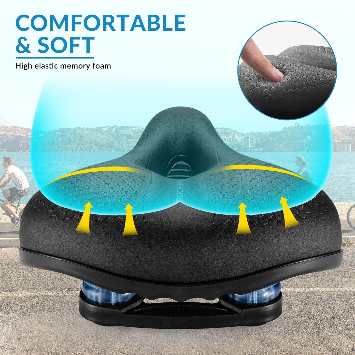 ROCKBROS Седло за велосипед Седло за велосипед Седалка за велосипед Мемори пяна Удобна ергономична