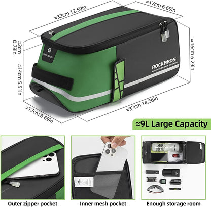 ROCKBROS Велосипедна чанта за багажник Чанта за седло Многофункционална чанта за пикник 9L