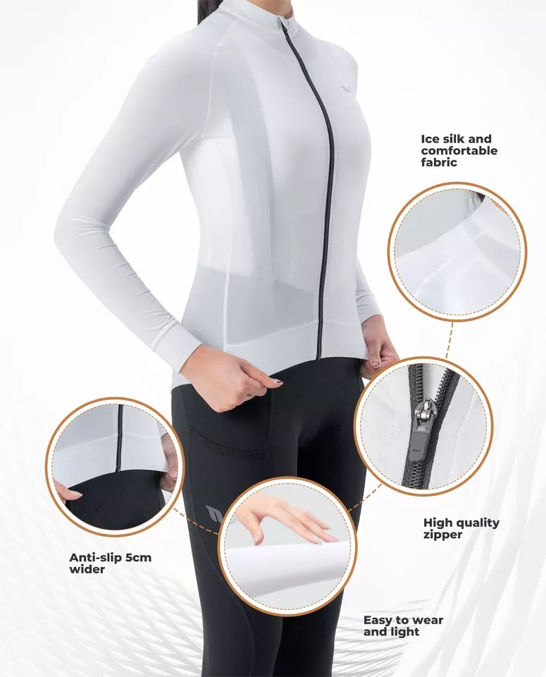 ROCKBROS TVI велосипедна фланелка с дълъг ръкав дишаща дамска велосипедна фланелка